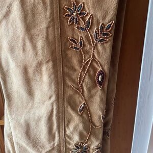 AMAZING Price! Margaret Godfrey Lined Suede Beaded Slacks size 12